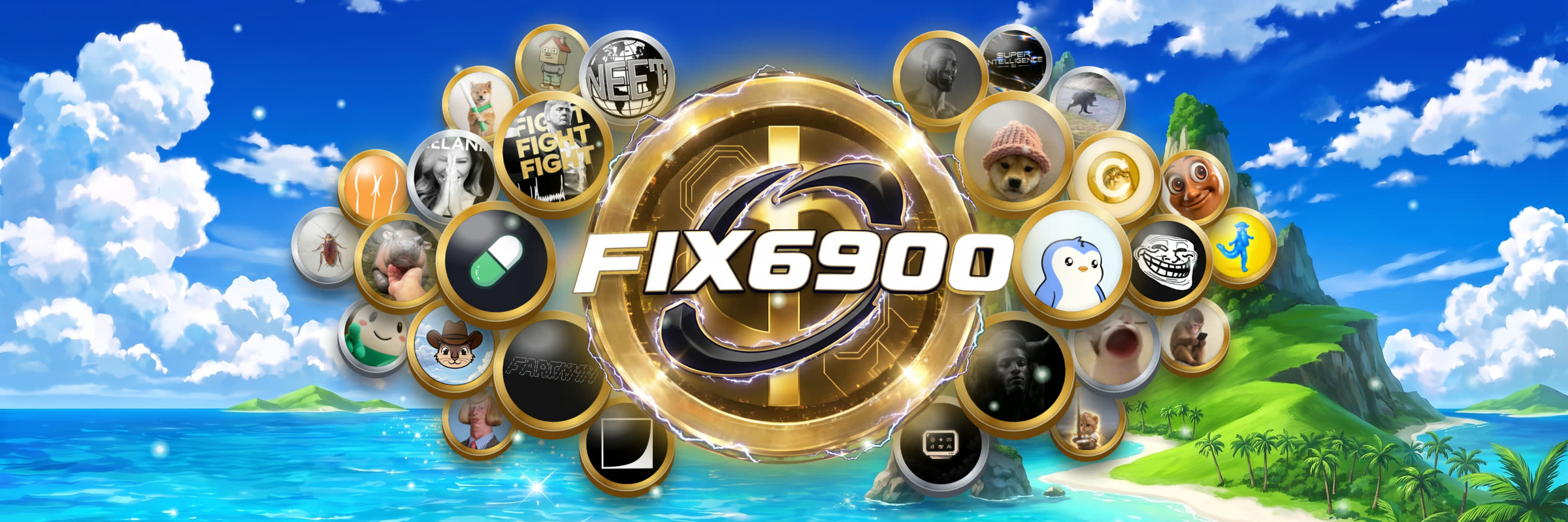 Every coin in the FIX6900 basket around the FIX6900 emblem
